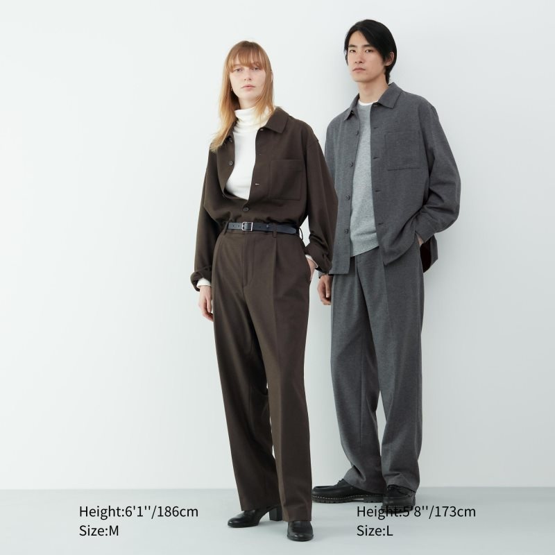 Grey Uniqlo Brushed Twill Overshirt Men Shirts | 8633412