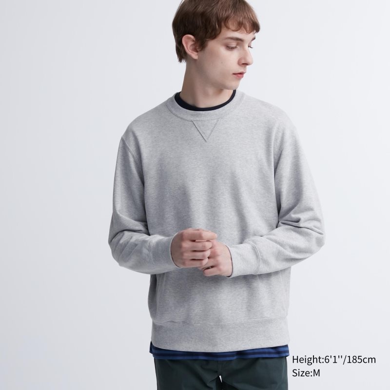 Grey Uniqlo Elegant Men Sweatshirts | 1585604