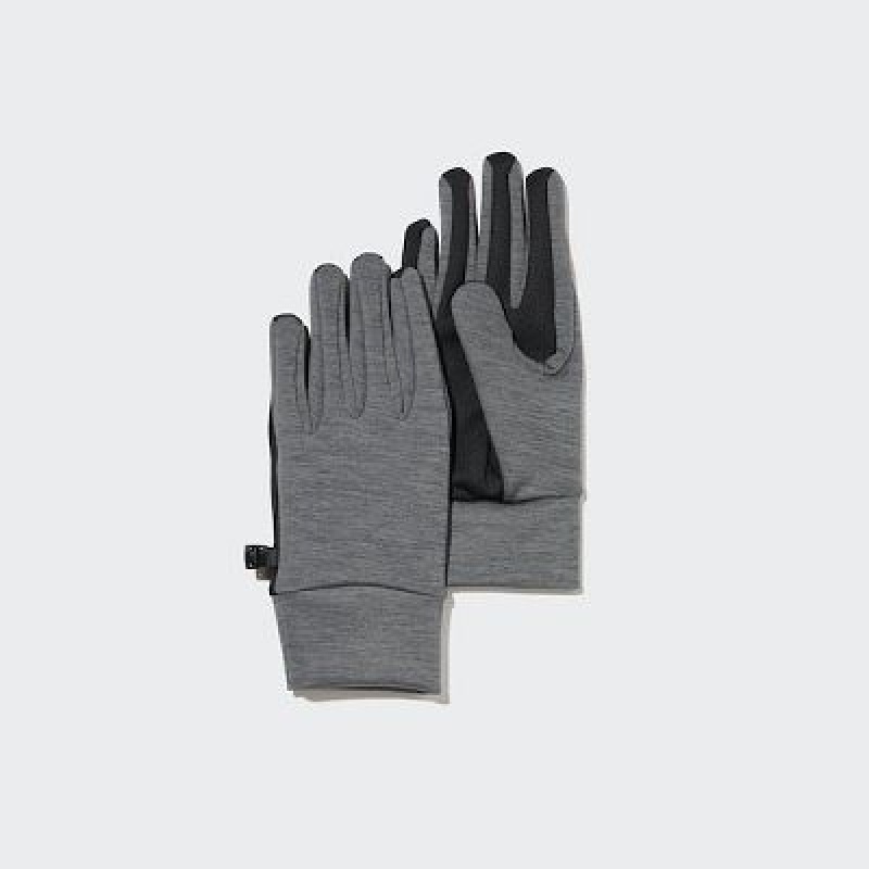Grey Uniqlo HEATTECH Lined Stretch Women Gloves | 912525