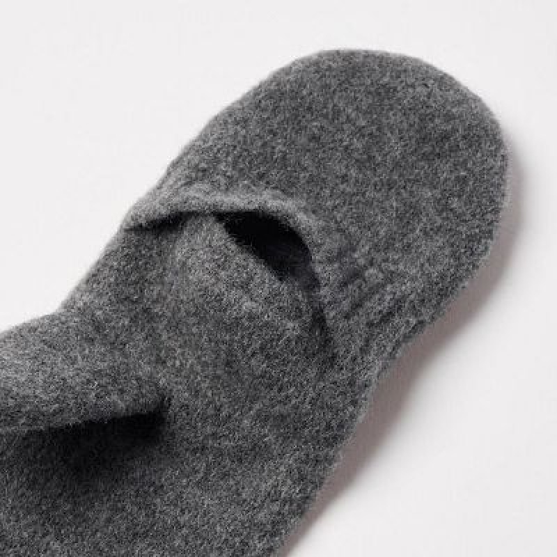 Grey Uniqlo HEATTECH Lining Souffle Yarn Mittens Women Gloves | 6085302