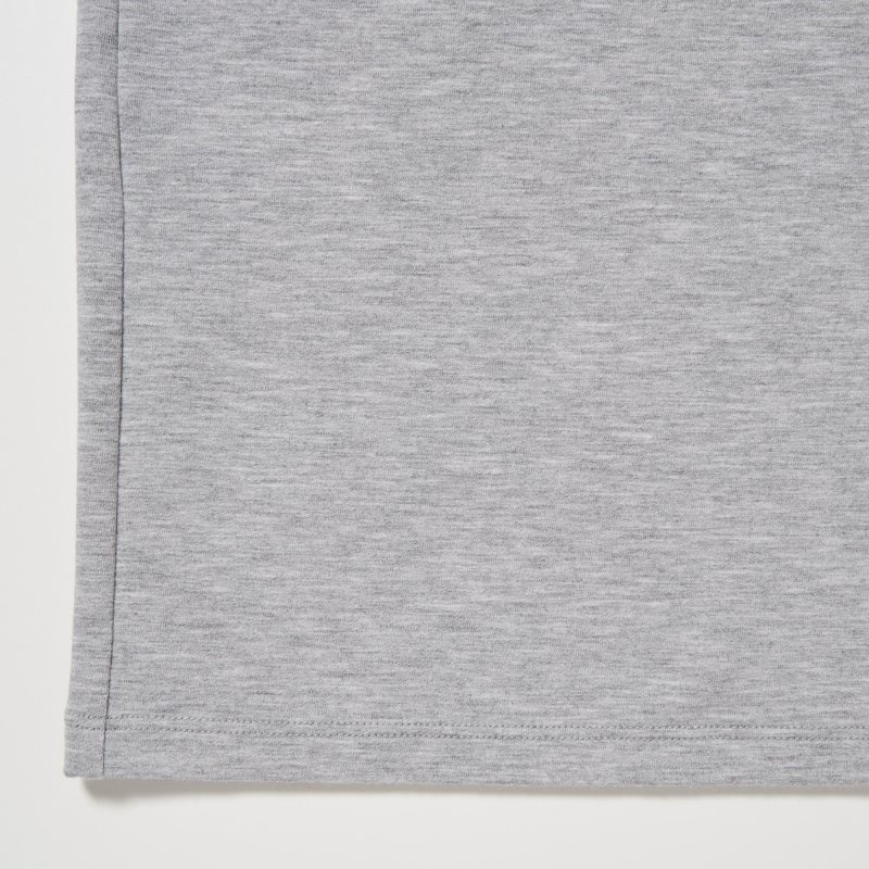 Grey Uniqlo Heattech Cotton Crew Neck Extra Warm Men T Shirts | 2517605