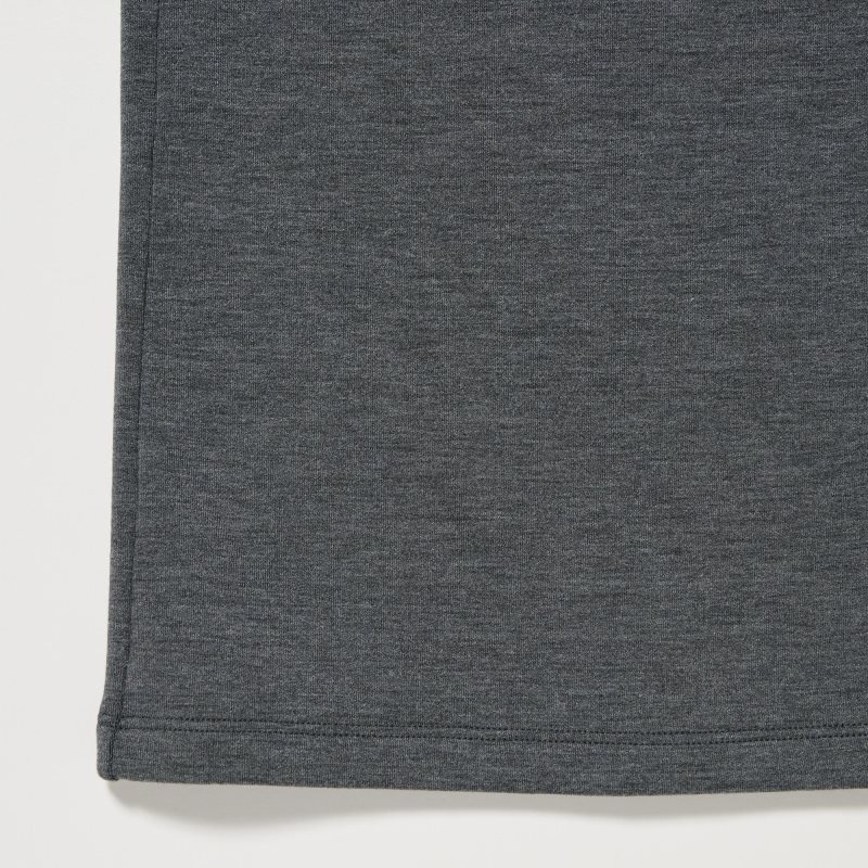 Grey Uniqlo Heattech Ultra Warm Crew Neck Men T Shirts | 9613969