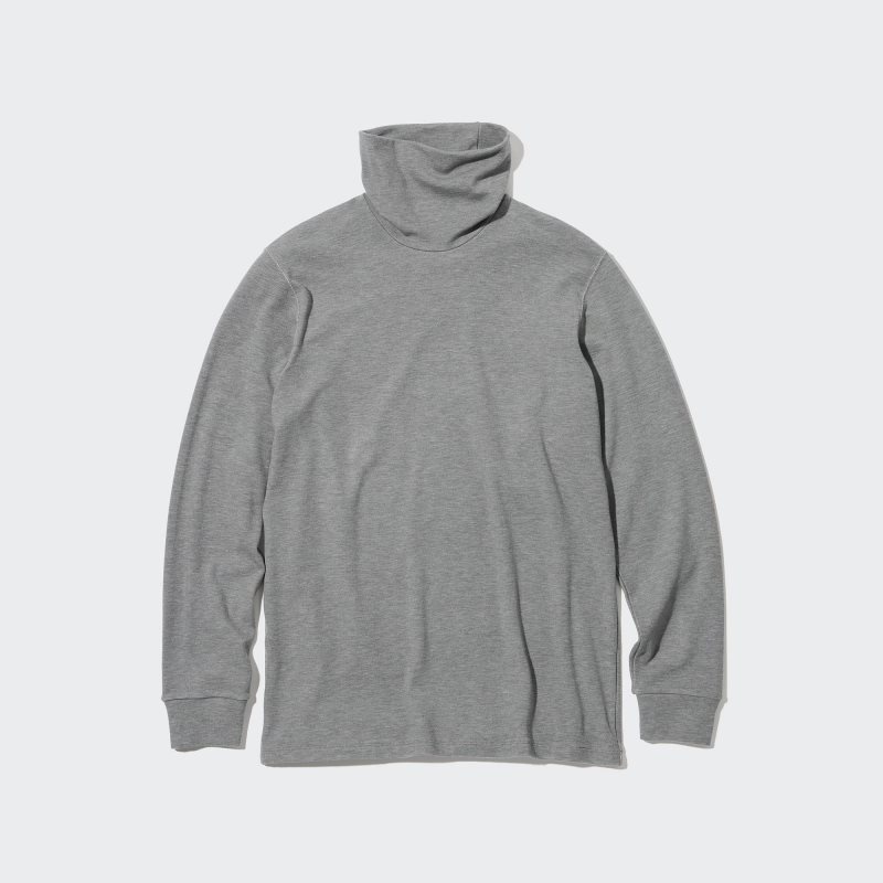 Grey Uniqlo Heattech Ultra Warm Turtleneck Long-sleeve Men T Shirts | 1169224