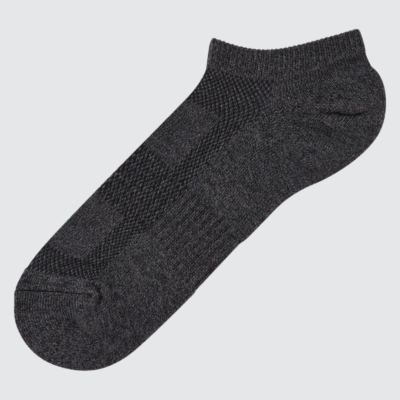 Grey Uniqlo Pile Mesh Short Men Socks | 9451339