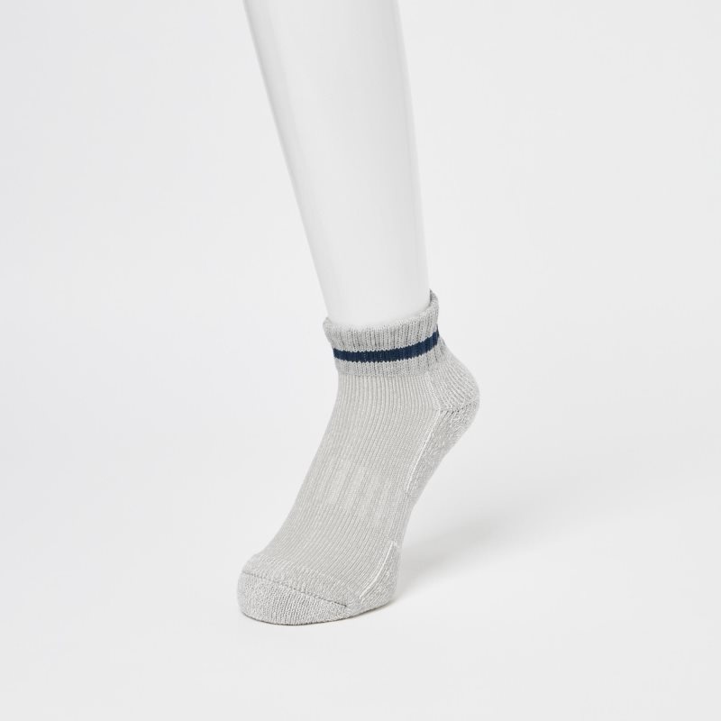 Grey Uniqlo Soft Pile Short Men Socks | 4396444