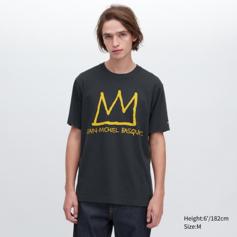 Grey Uniqlo UT Archive UT Short Sleeve Jean-Michel Basquiat Women T Shirts | 6225488