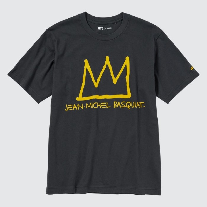 Grey Uniqlo UT Archive UT Short Sleeve Jean-Michel Basquiat Women T Shirts | 6225488