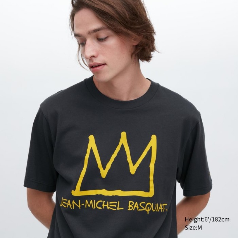 Grey Uniqlo UT Archive UT Short Sleeve Jean-Michel Basquiat Women T Shirts | 6225488