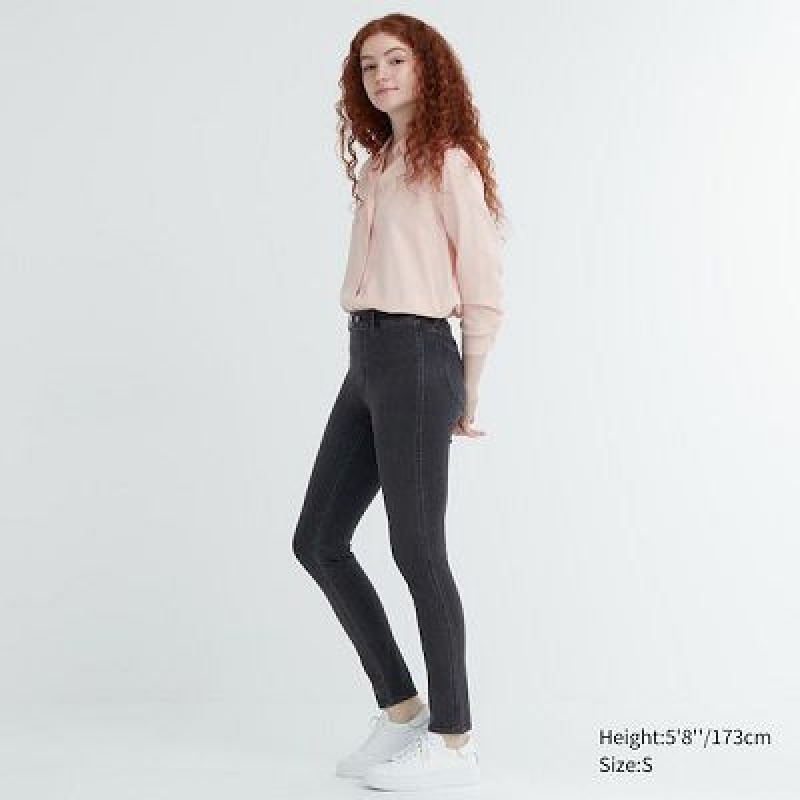 Grey Uniqlo Ultra Stretch Denim Women Pants | 6676924
