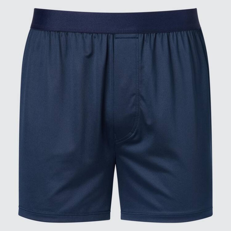 Navy Uniqlo Airism Loose Fit Boxers Men Underwear | 8706780