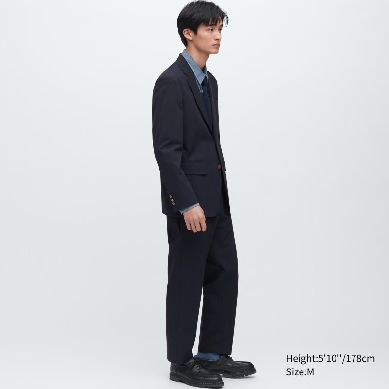 Navy Uniqlo Comfort Men Blazers | 7190373