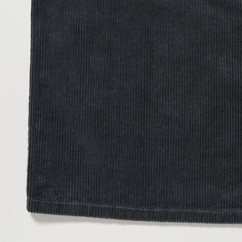 Navy Uniqlo Corduroy Work Long-sleeve Men Shirts | 5788564
