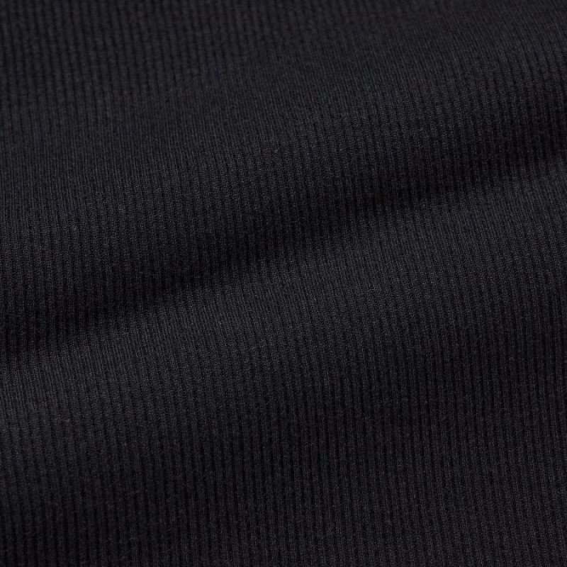 Navy Uniqlo Dry Color Ribbed Women Tank Top | 8087265