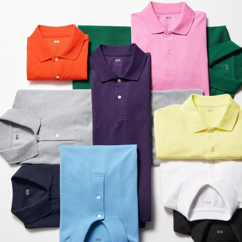 Navy Uniqlo Dry Pique Short-sleeve Men Polo Shirts | 2753299