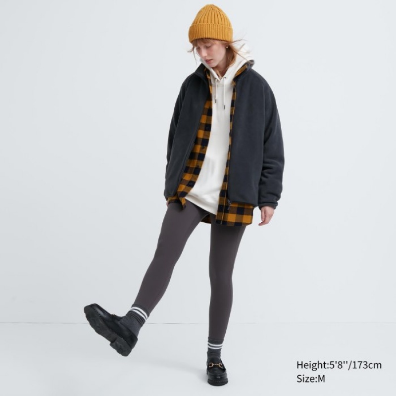 Navy Uniqlo Full-Zip Women Fleece | 212231