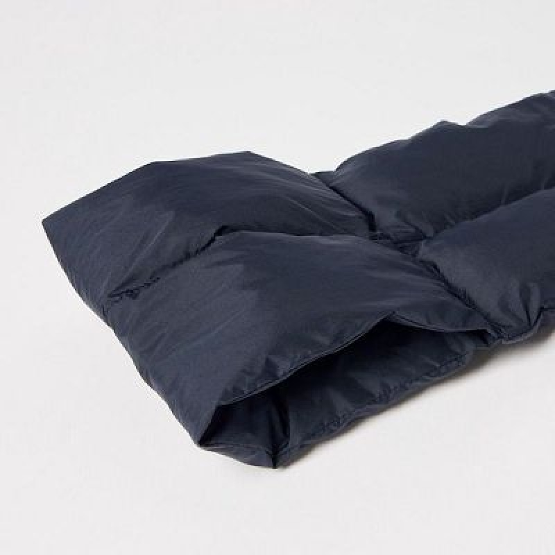 Navy Uniqlo HEATTECH Lined Padded Women Scarves | 3584865