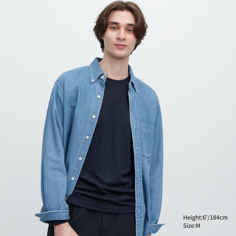 Navy Uniqlo HEATTECH Ultra Warm Crew Neck Long-Sleeve Men T Shirts | 2404801