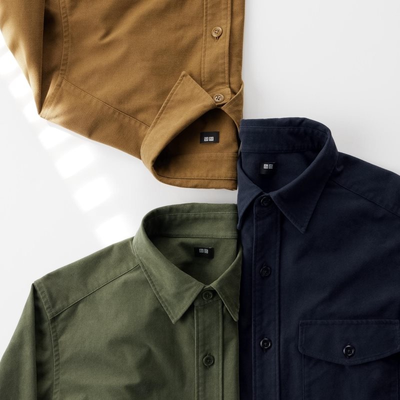 Navy Uniqlo Jersey Utility Long-sleeve Overshirt Men Shirts | 8805486