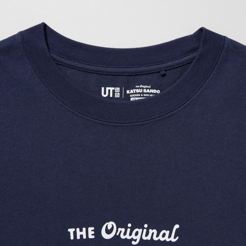 Navy Uniqlo L.A. Eats Ut Oversized Short-sleeve Graphic Katsu Sando Men T Shirts | 9424353