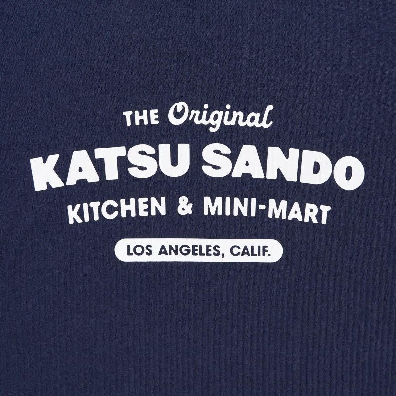 Navy Uniqlo L.A. Eats Ut Oversized Short-sleeve Graphic Katsu Sando Men T Shirts | 9424353
