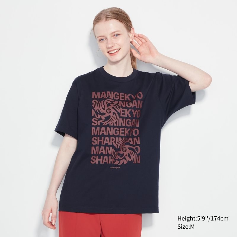 Navy Uniqlo Naruto Ut Short-sleeve Graphic Sasuke Uchiha Men T Shirts | 9791234