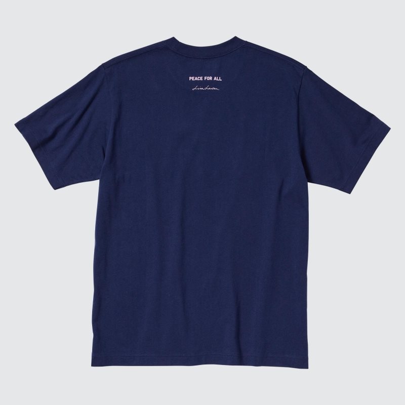 Navy Uniqlo Peace For All Lisa Larson Short-sleeve Graphic Men T Shirts | 7271539