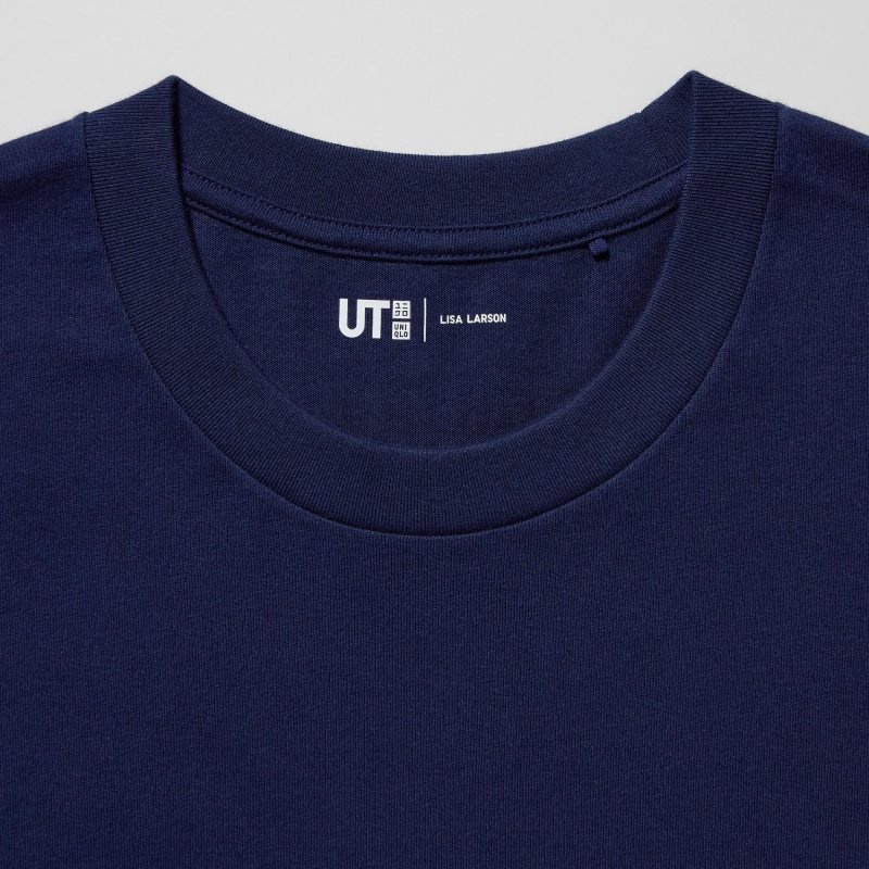 Navy Uniqlo Peace For All Lisa Larson Short-sleeve Graphic Men T Shirts | 7271539