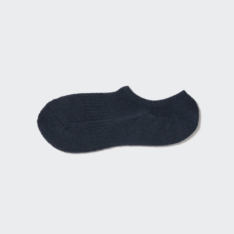 Navy Uniqlo Pile Low Cut Men Socks | 2540914