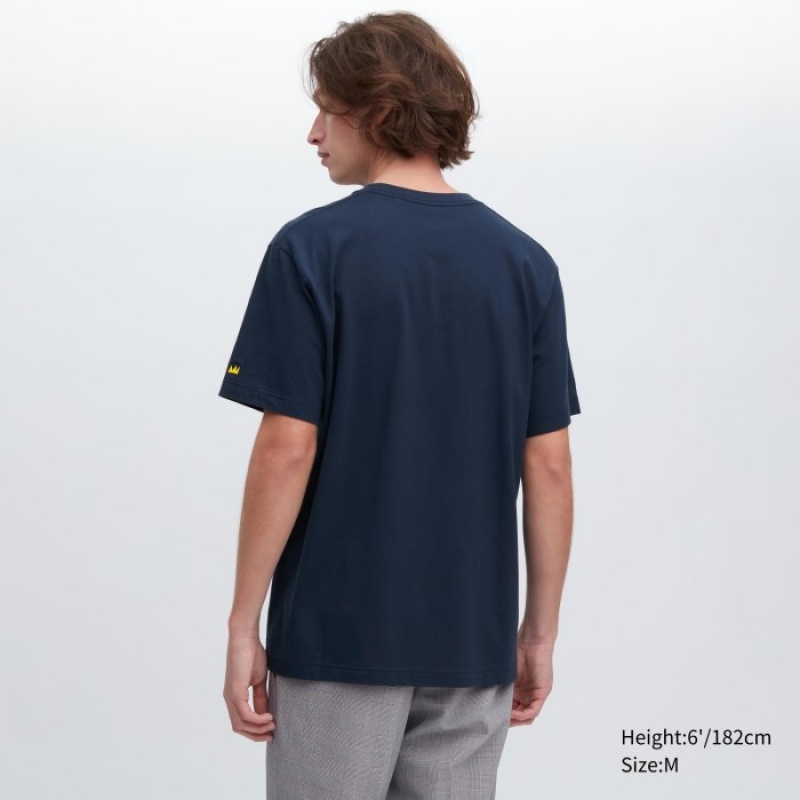 Navy Uniqlo UT Archive UT Short Sleeve Jean-Michel Basquiat Women T Shirts | 3993128