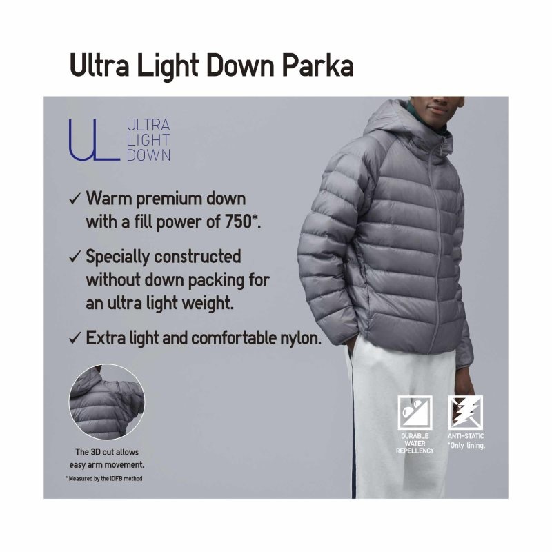 Navy Uniqlo Ultra Light Down 3d Cut Men Parka | 4238379