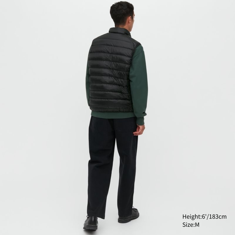 Navy Uniqlo Ultra Light Down Narrow Quilt Men Vest | 1674654