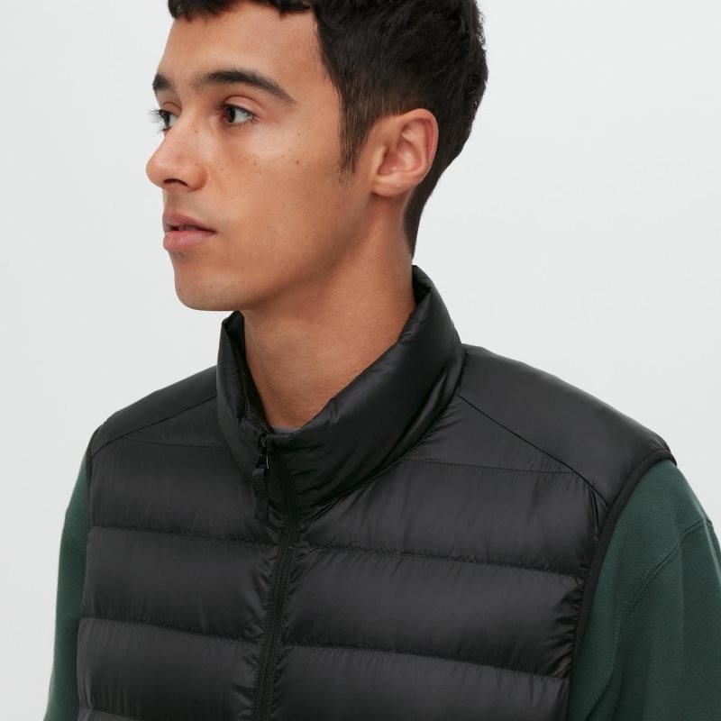 Navy Uniqlo Ultra Light Down Narrow Quilt Men Vest | 1674654