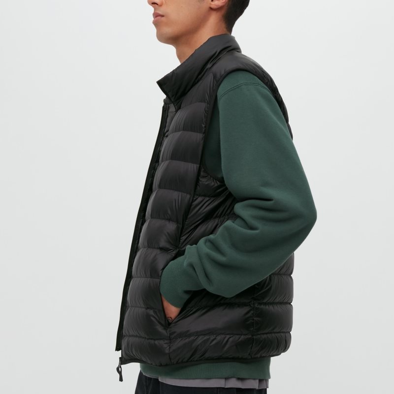 Navy Uniqlo Ultra Light Down Narrow Quilt Men Vest | 1674654