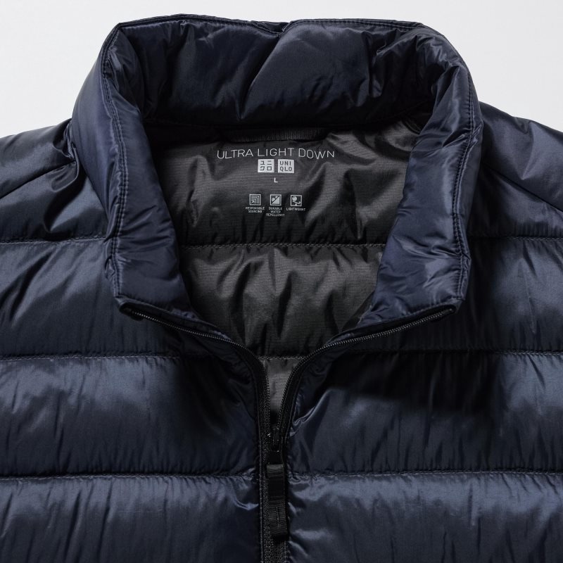 Navy Uniqlo Ultra Light Down Narrow Quilt Men Vest | 1674654