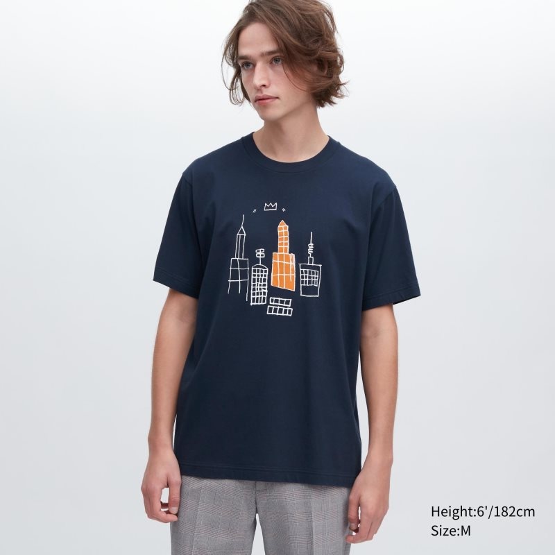 Navy Uniqlo Ut Archive Ut Short Sleeve Graphic Jean-michel Basquiat Men T Shirts | 6105423