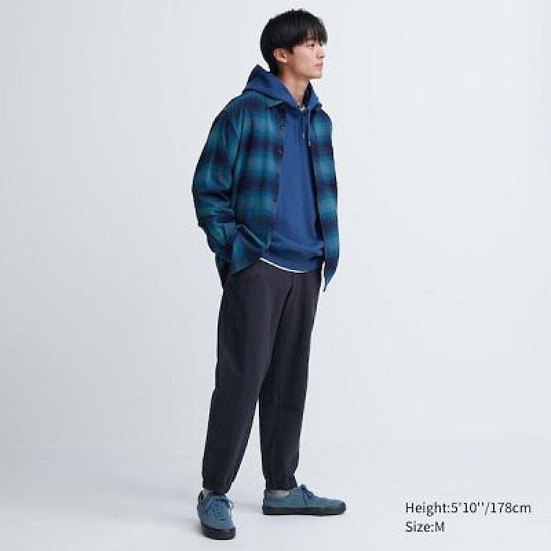 Navy Uniqlo Washed Jersey Women Joggers | 5322302