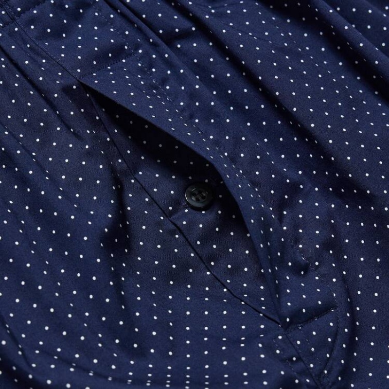 Navy Uniqlo Woven Dotted Boxer Men Underwear | 9914771