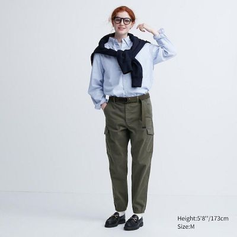 Olive Uniqlo Cargo Women Joggers | 3808267
