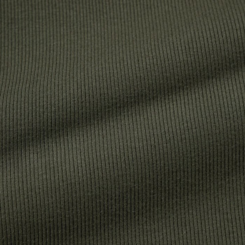 Olive Uniqlo Dry Color Ribbed Women Tank Top | 6044552