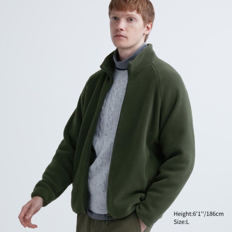 Olive Uniqlo Full-Zip Women Fleece | 9288269