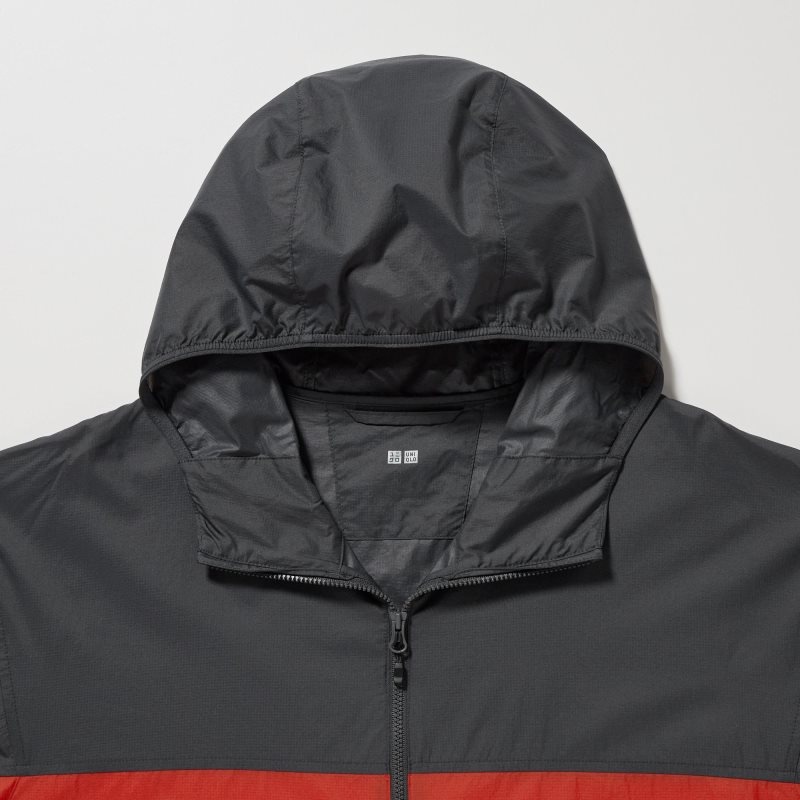 Olive Uniqlo Pocketable Uv Protection 3d Cut Color Block Men Parka | 5331216