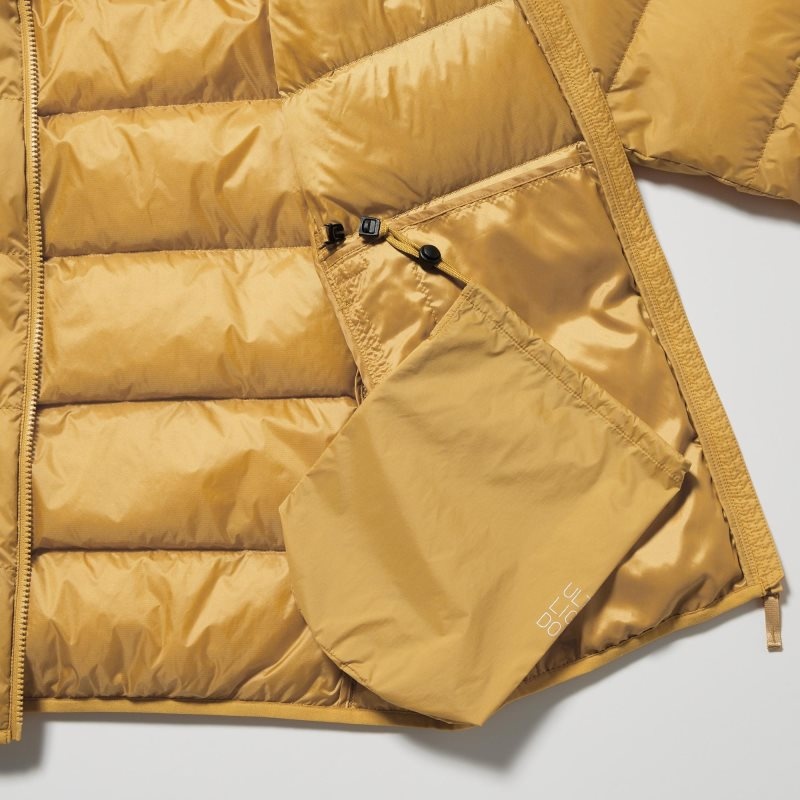 Olive Uniqlo Ultra Light Down 3d Cut Wide Quilt Men Jackets | 892128