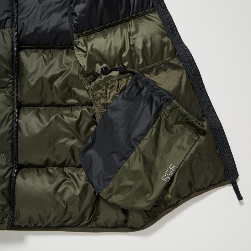 Olive Uniqlo Ultra Light Down Color Block Men Vest | 8632962