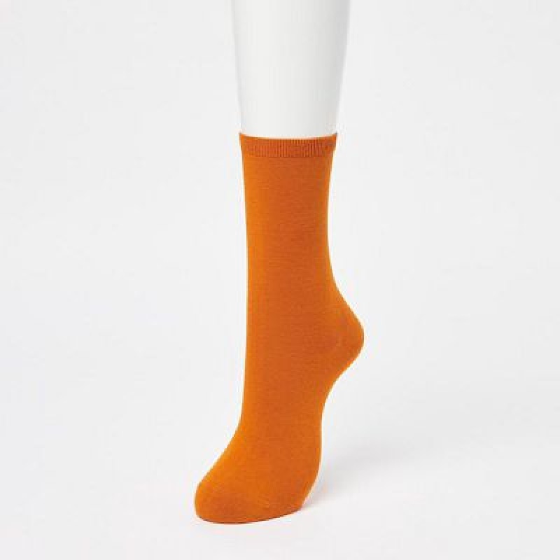 Orange Uniqlo 3 Pairs Women Socks | 1198053