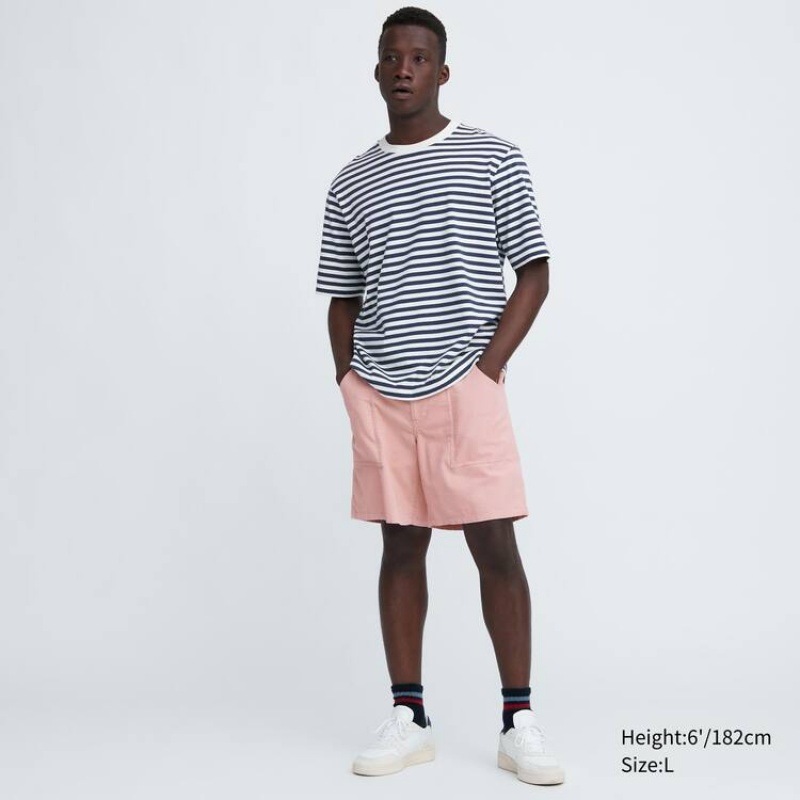 Pink Uniqlo Corduroy Men Shorts | 256362