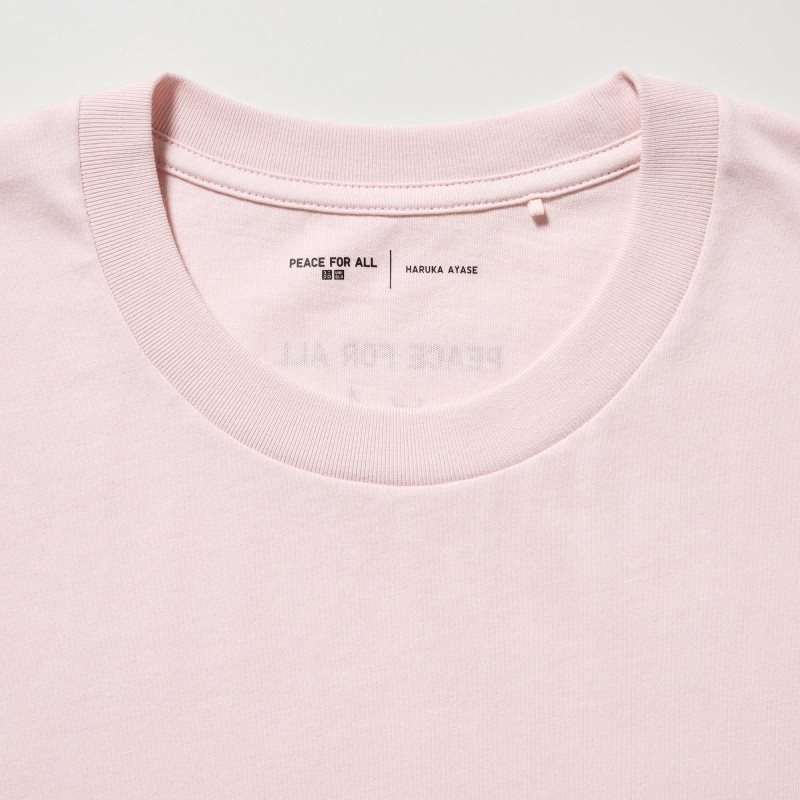 Pink Uniqlo Peace For All Haruka Ayase Short-sleeve Graphic Men T Shirts | 6714034