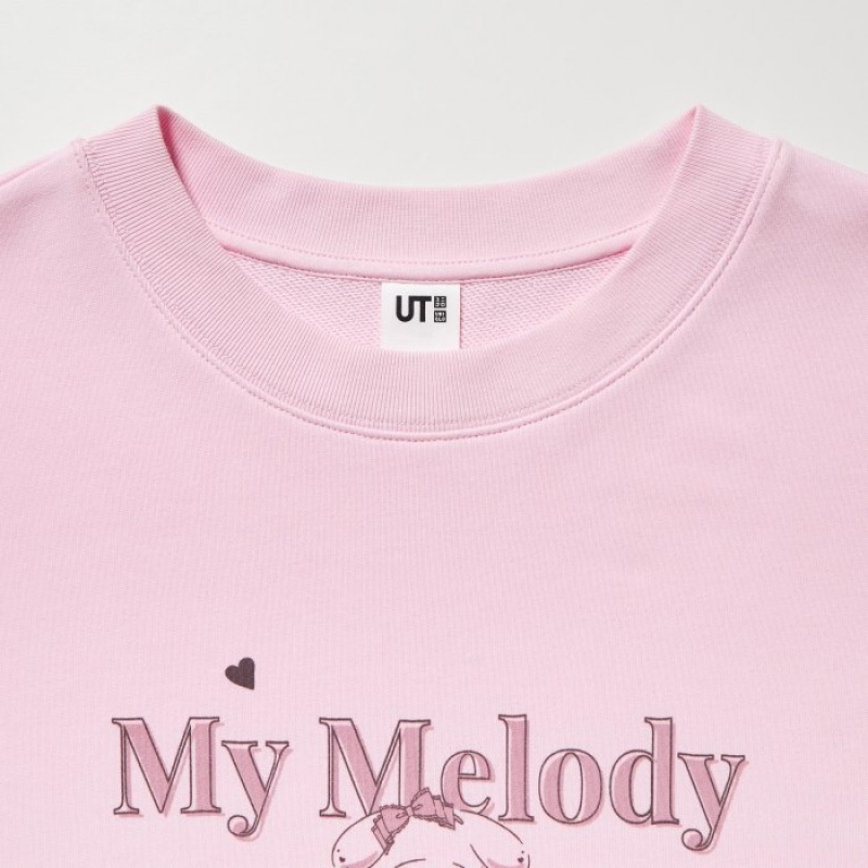 Pink Uniqlo Sanrio characters Long-Sleeve Women Sweatshirts | 2640529