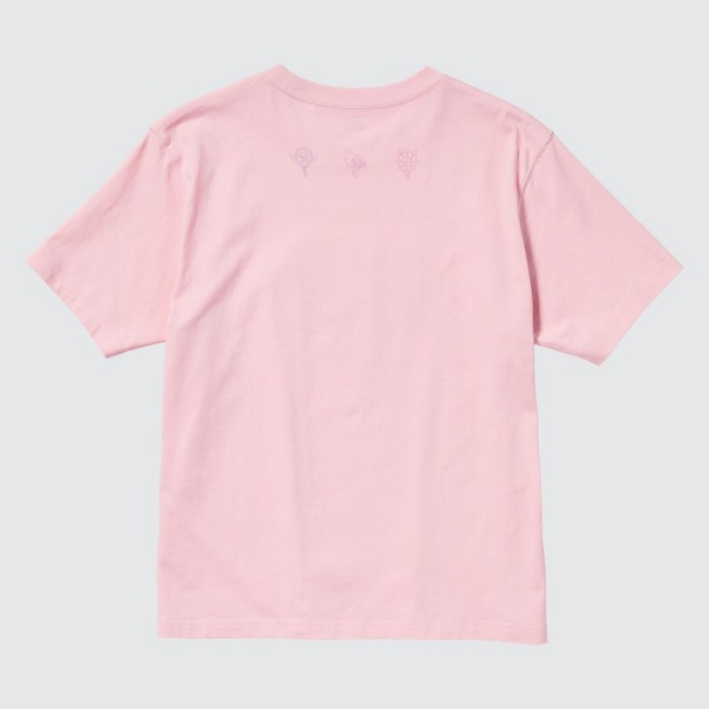Pink Uniqlo The World of CLAMP UT Short Sleeve Women T Shirts | 1652212