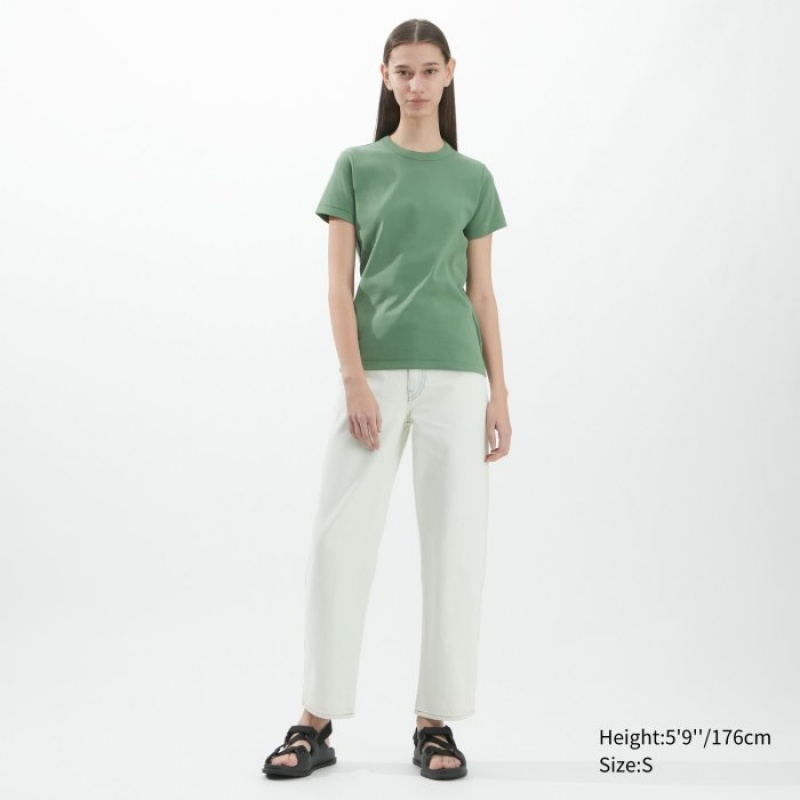 Pink Uniqlo U Crew Neck Short-sleeve Women T Shirts | 2499088