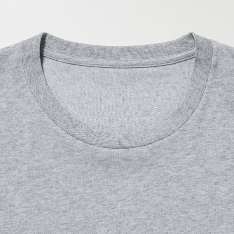 Purple Uniqlo Dry Color Crew Neck Short-Sleeve Women T Shirts | 3635931